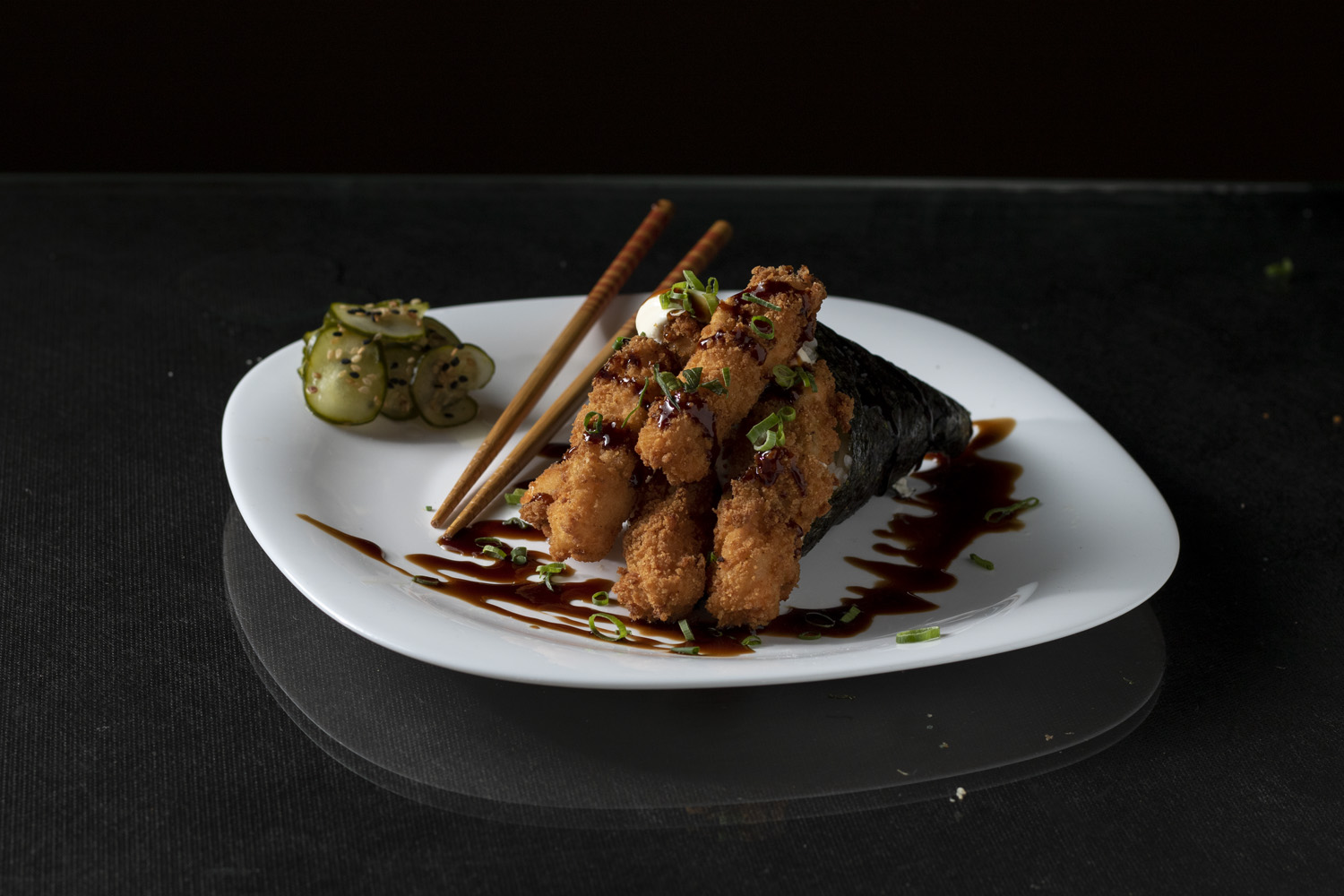 Temaki Salmão empanado